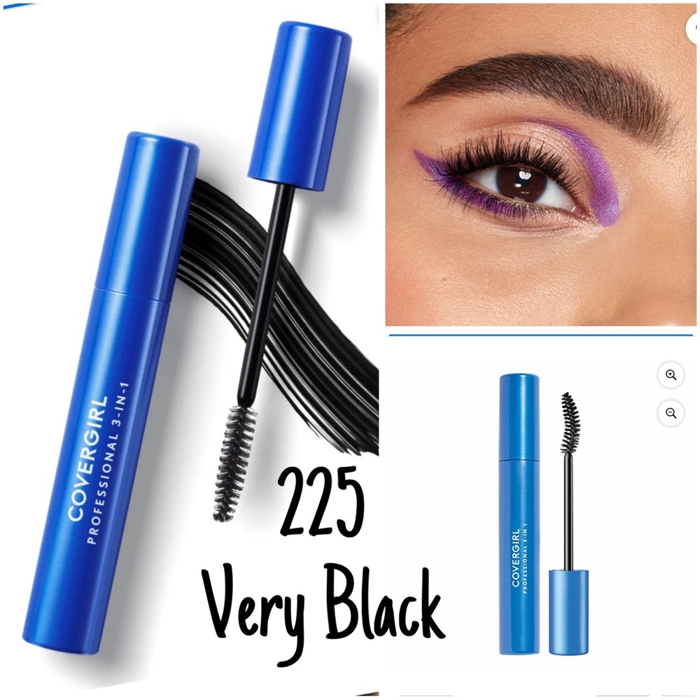 Covergirl Professional 3-in-1 Curved Brush Mascara, 225 black noir volum…